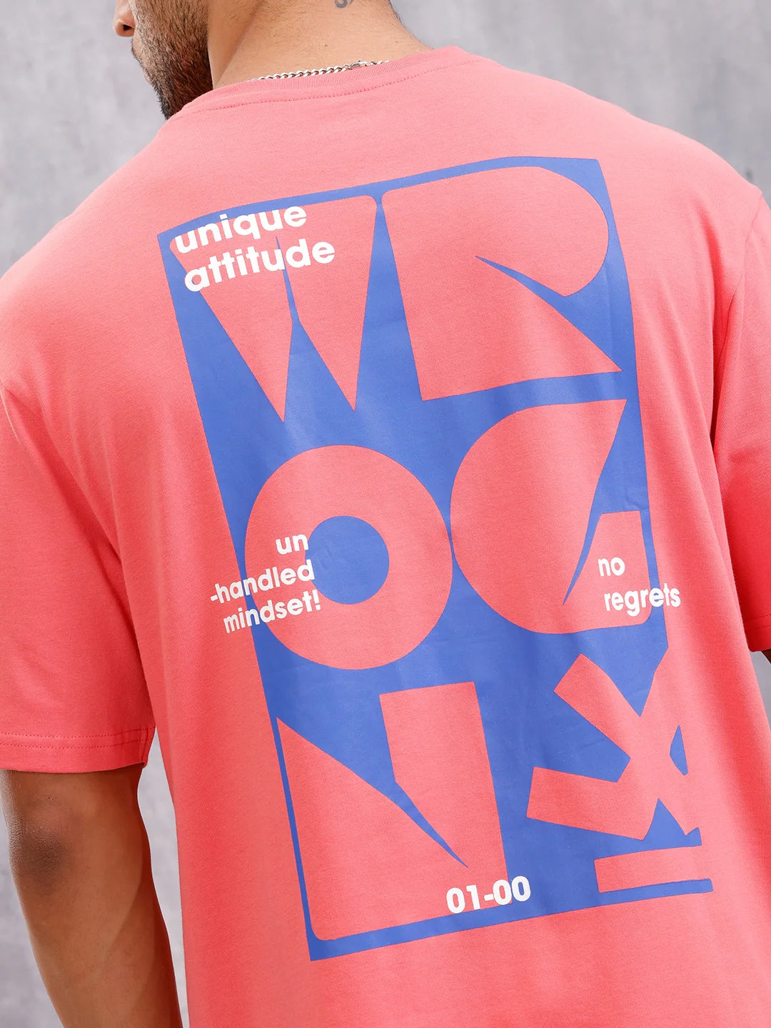 Graphic Printed Oversized Fit T-shirt | Pink