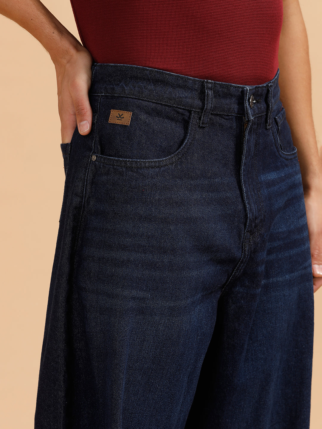 Casual Baggy Fit Jeans | Dark Blue