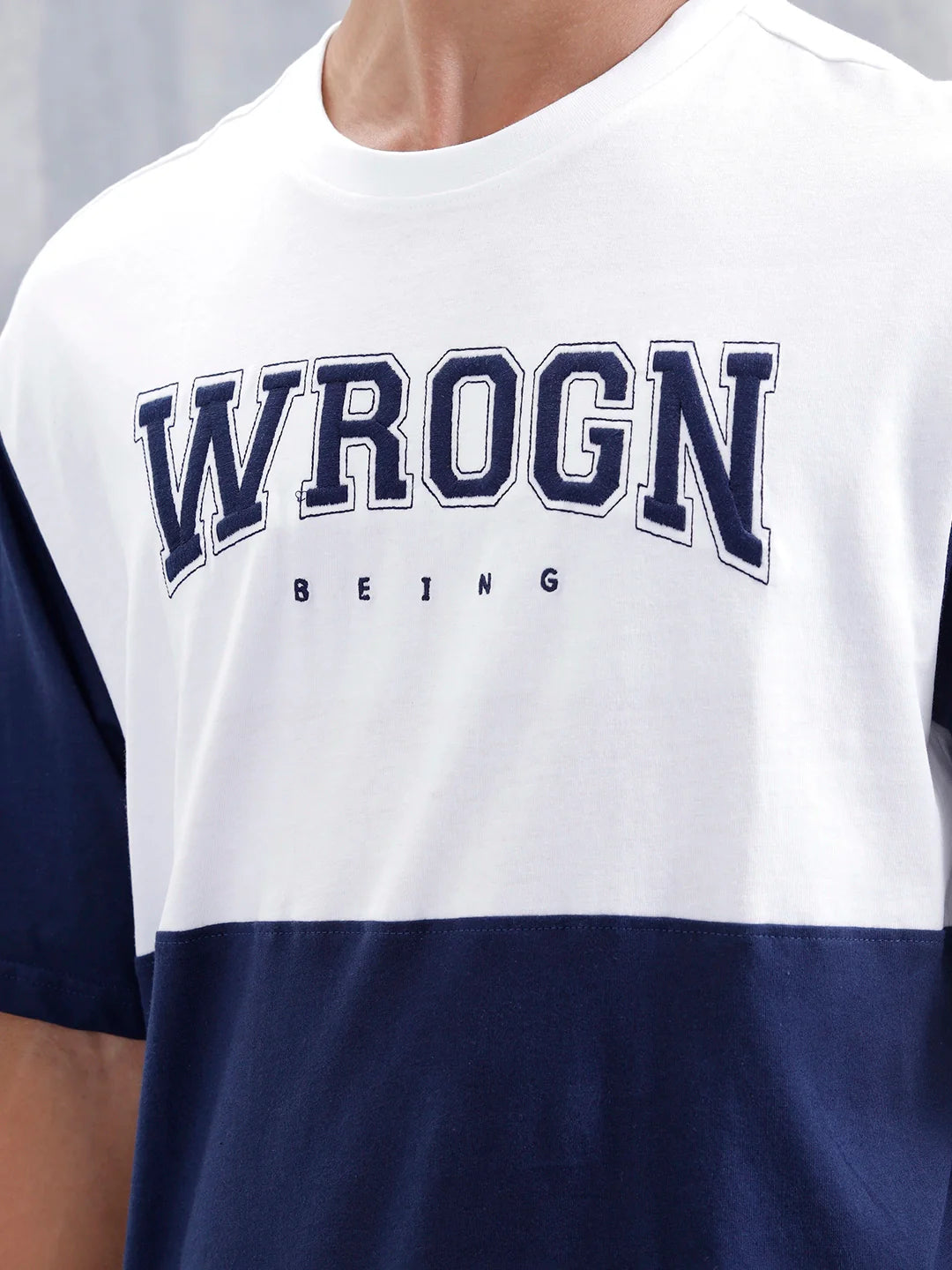 Casual Men Sporty Look Oversized Fit Tee With Print | White