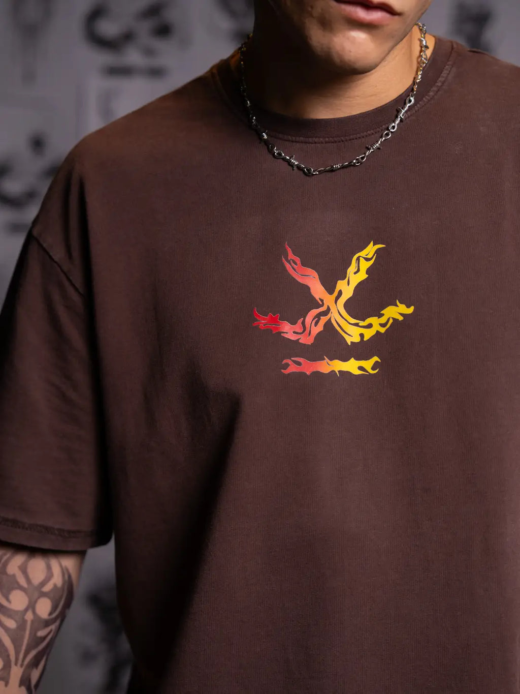 Wrogn X Aliens - Flame Kissed Skull | Brown