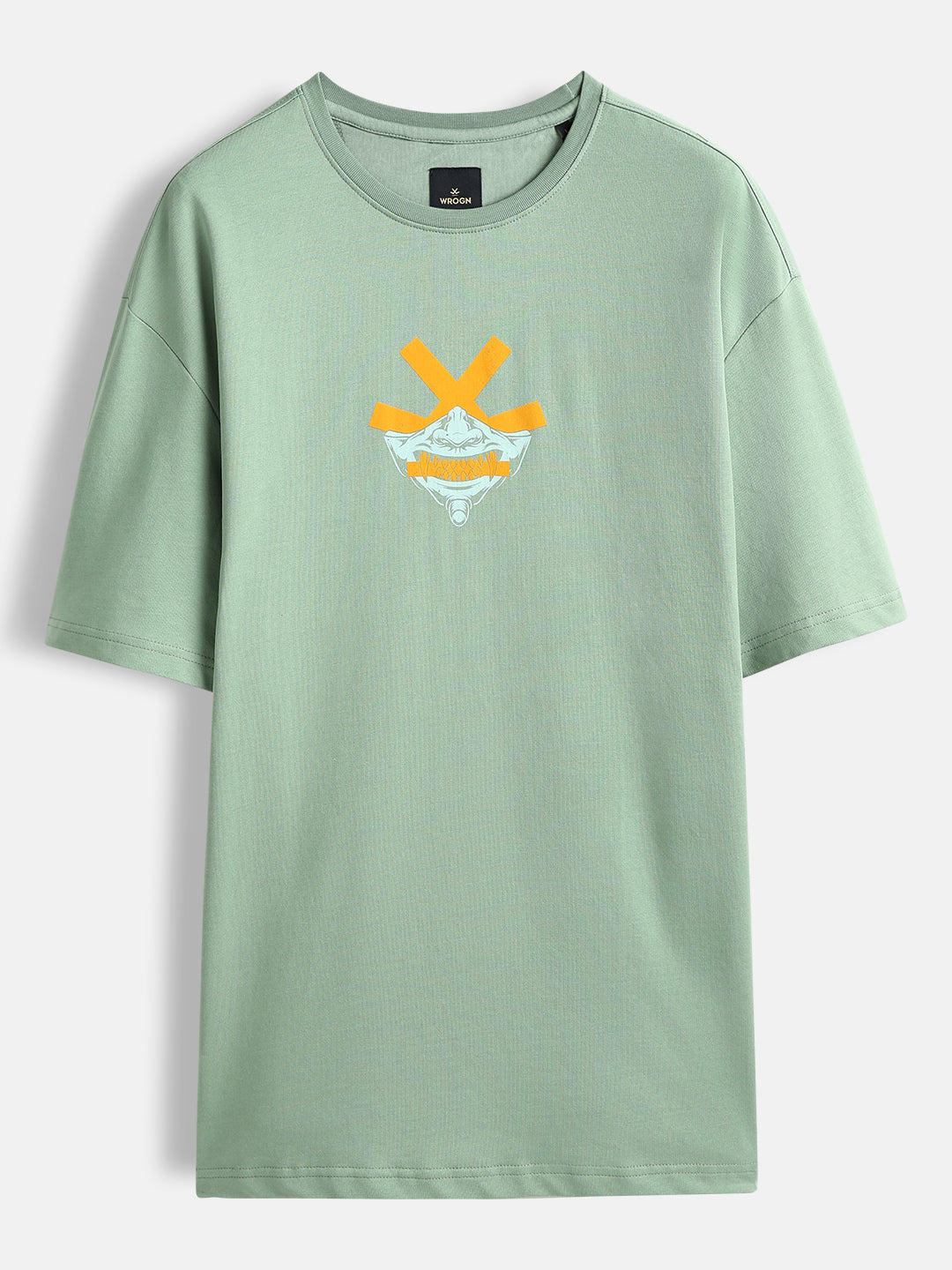 Wrogn Graphic Printed Oversized Fit T-Shirt | Green