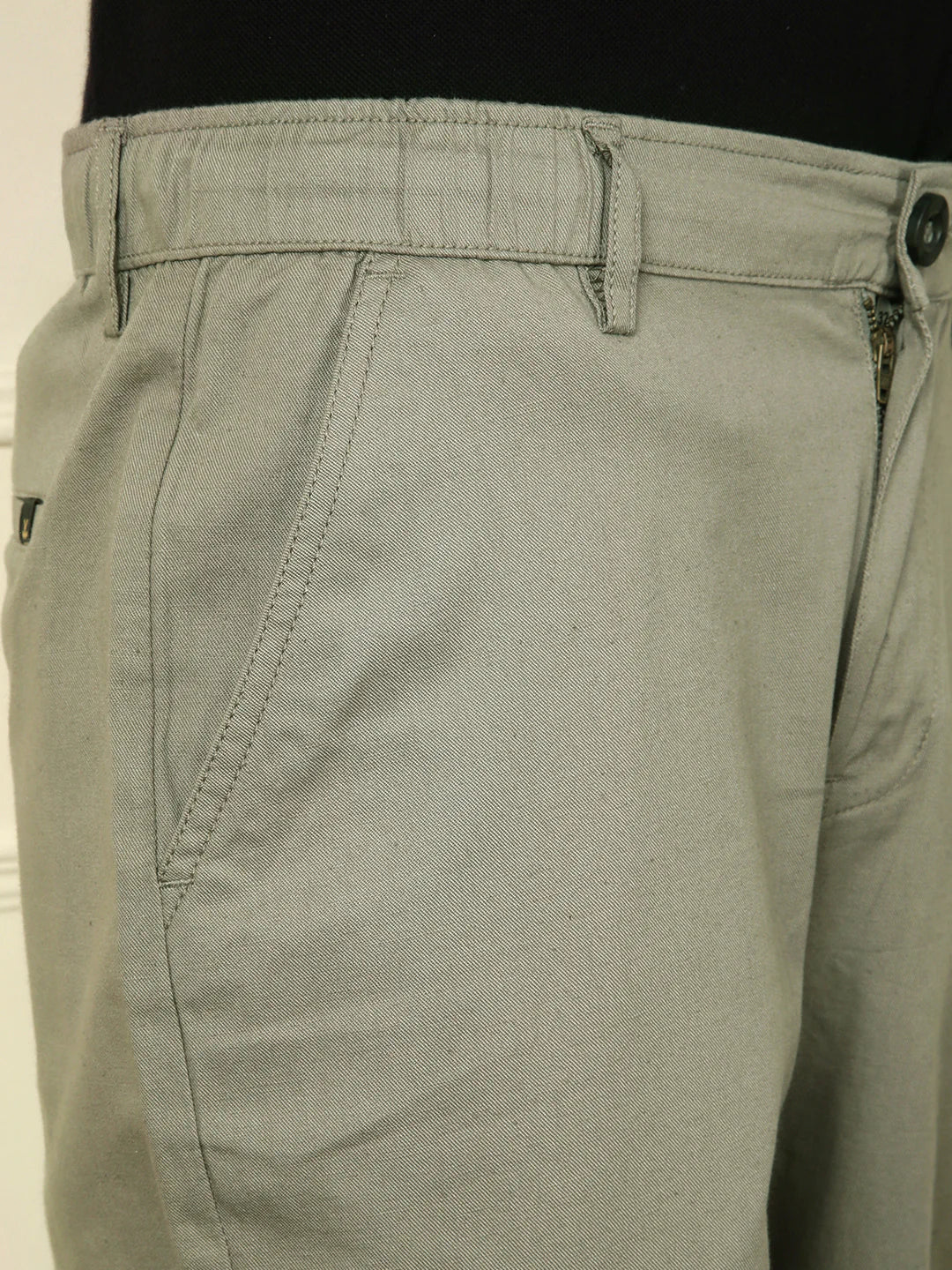 Loose Fit Linen Blend Trouser | Green