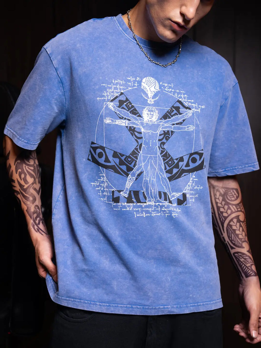 Wrogn X Aliens - The Vitruvian Man | Blue