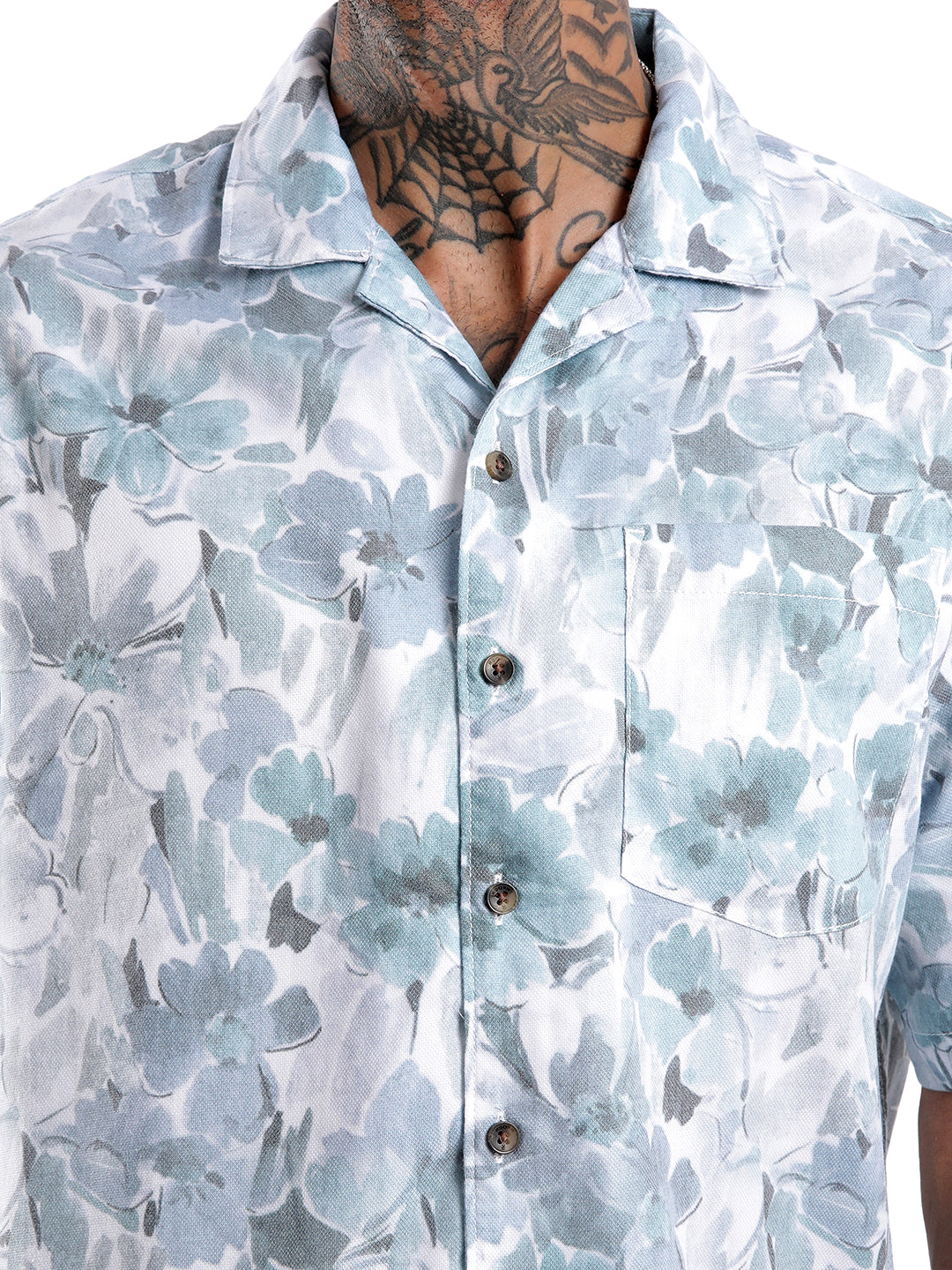 Blue AOP Resort Collar Shirt