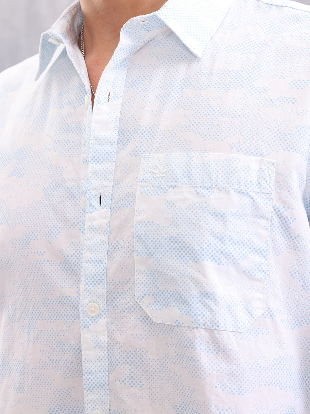 Cotton Full Sleeve Aop Shirt | Blue
