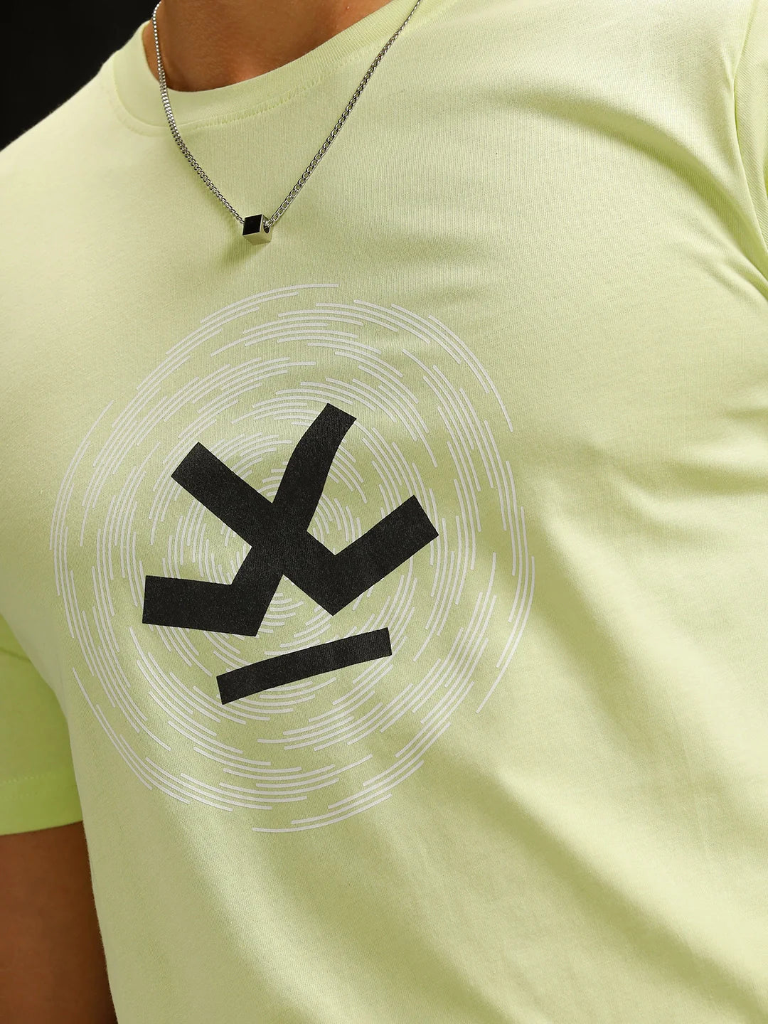 Logo Placement Printed T-Shirt | Green