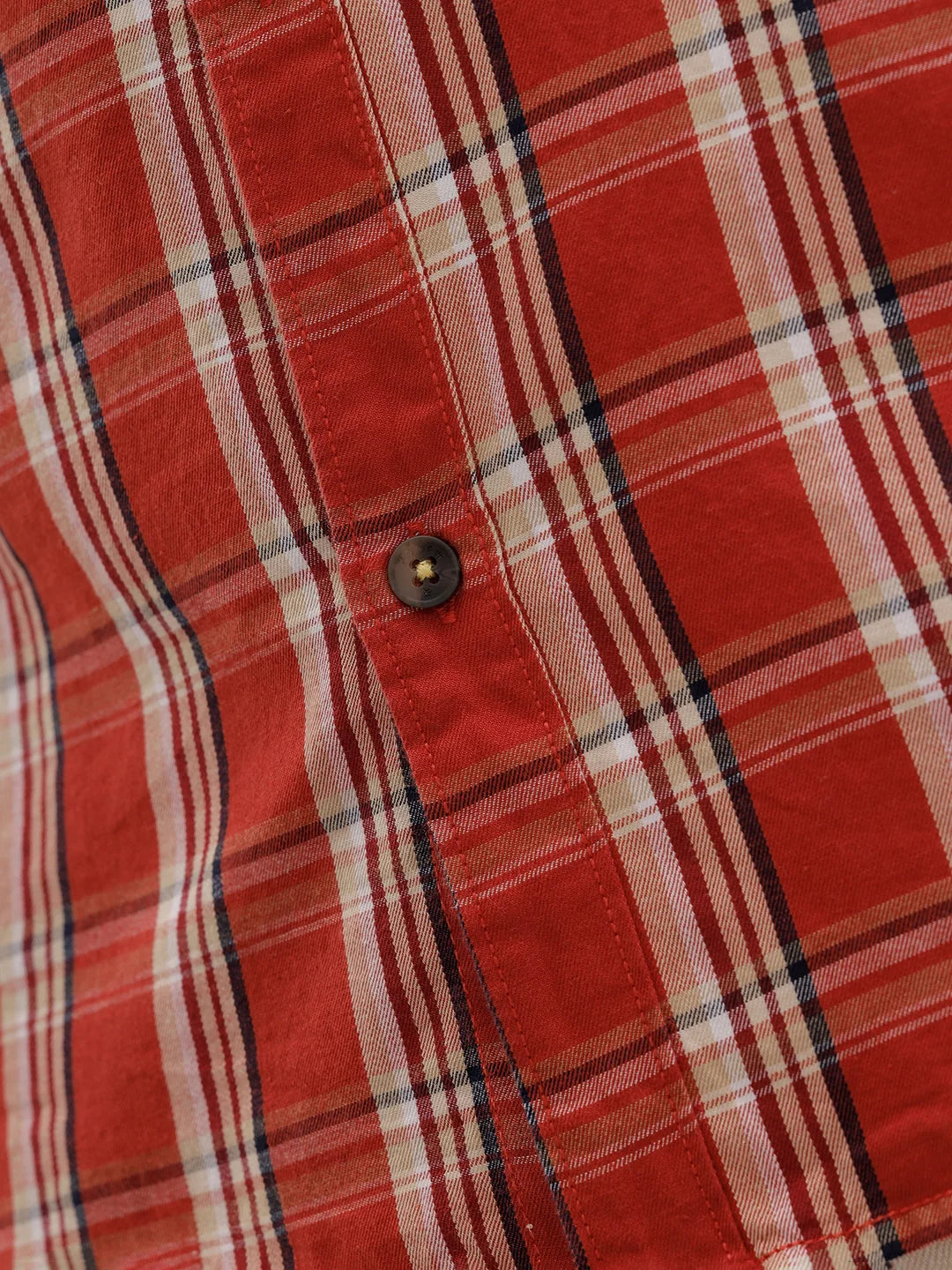 Classic Cotton Twill Checks In Slim Fit  |  Red