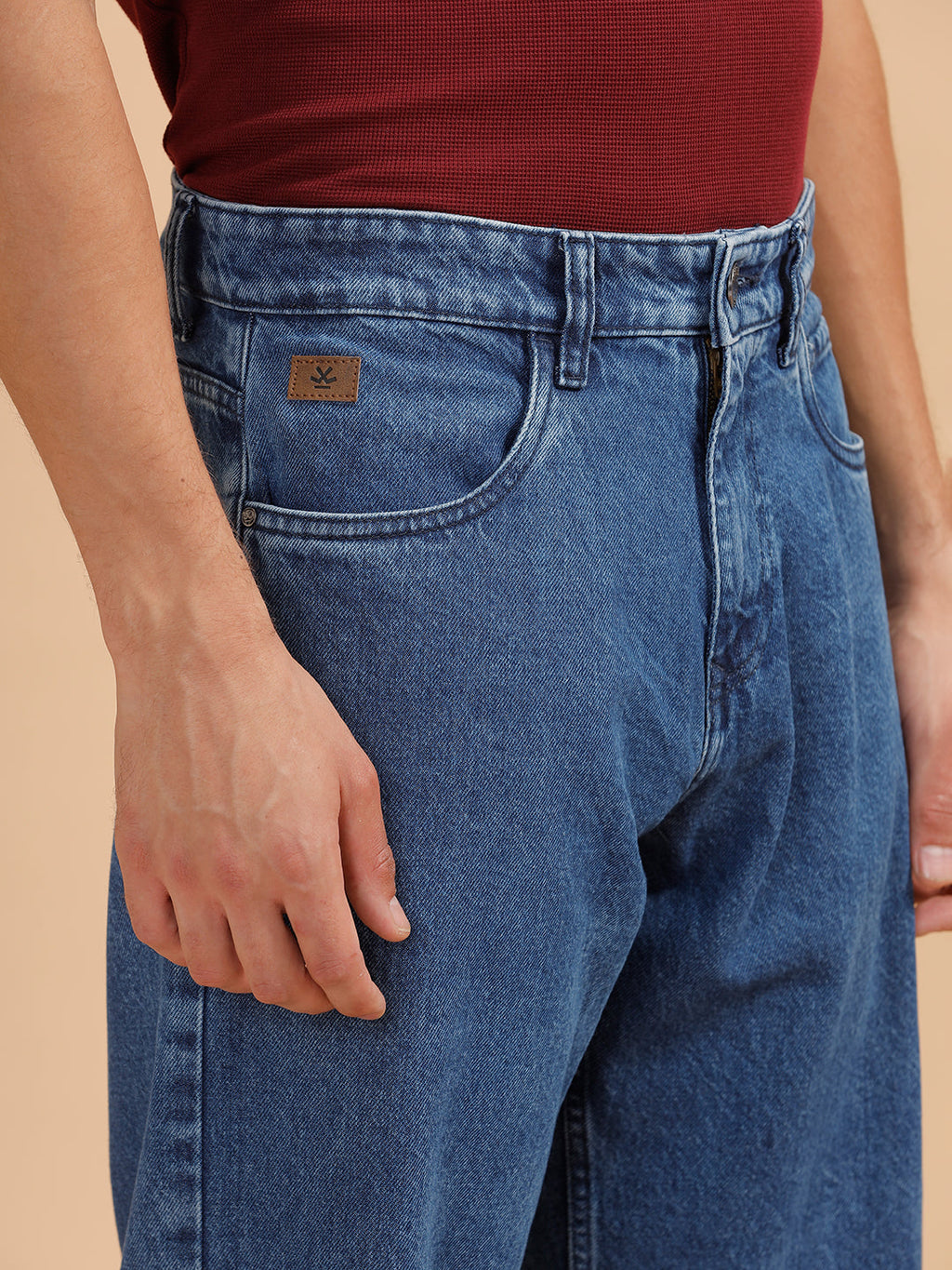 Casual Loose Fit Jeans | Light Blue