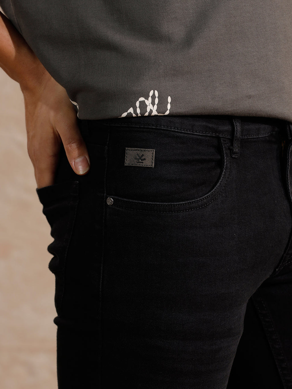 Casual Light Fade Slim Fit Jeans | Black