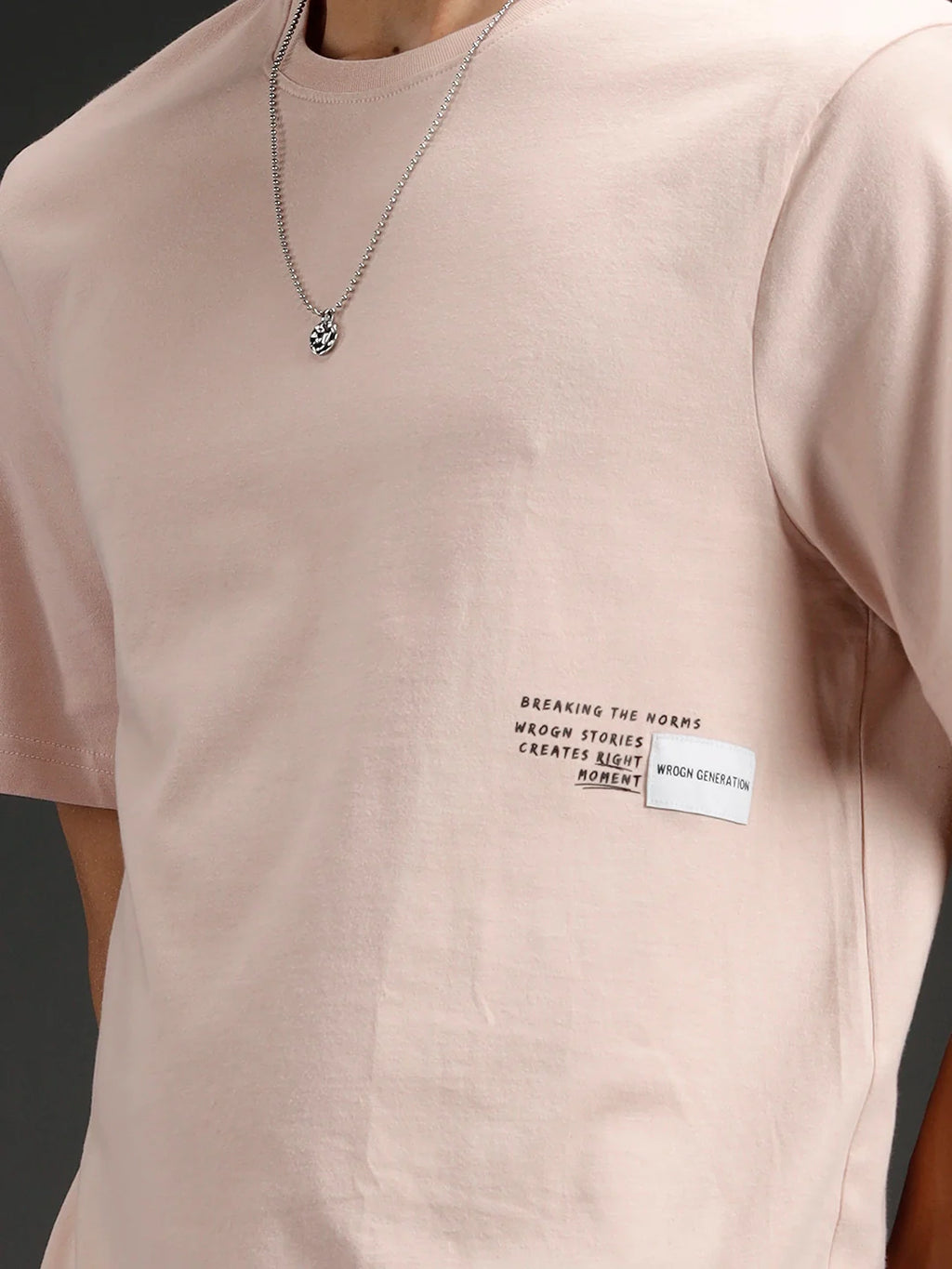 Men's Regular Fit T-shirt with Placement Graphic | Pink