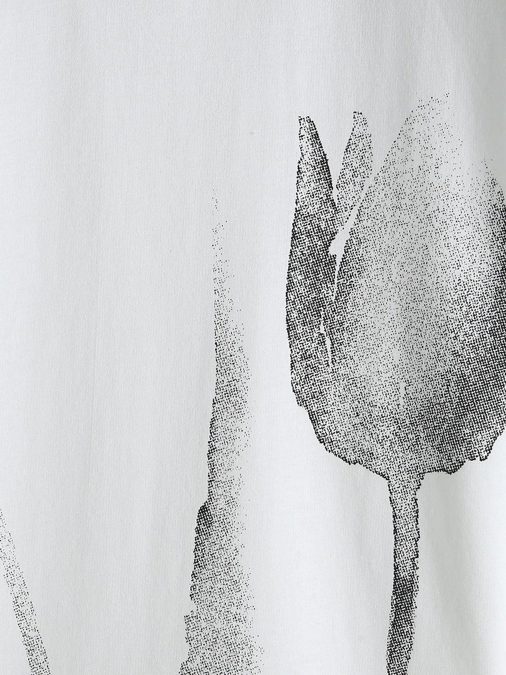 Heavy GSM Watercolour Floral Printed T-Shirt | White