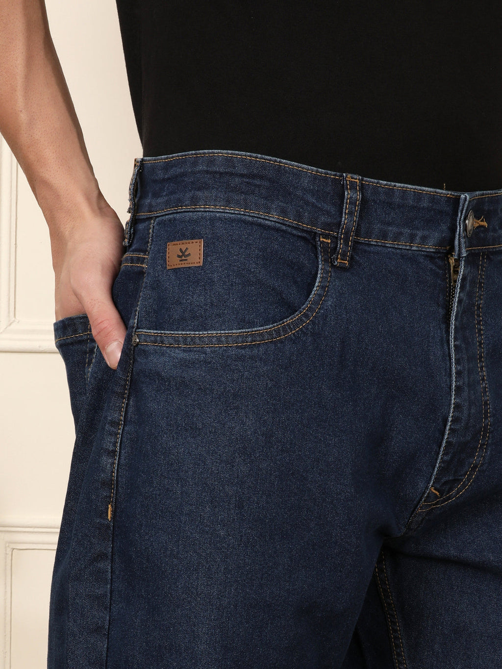 Dark Blue Regular Fit Denim Jeans