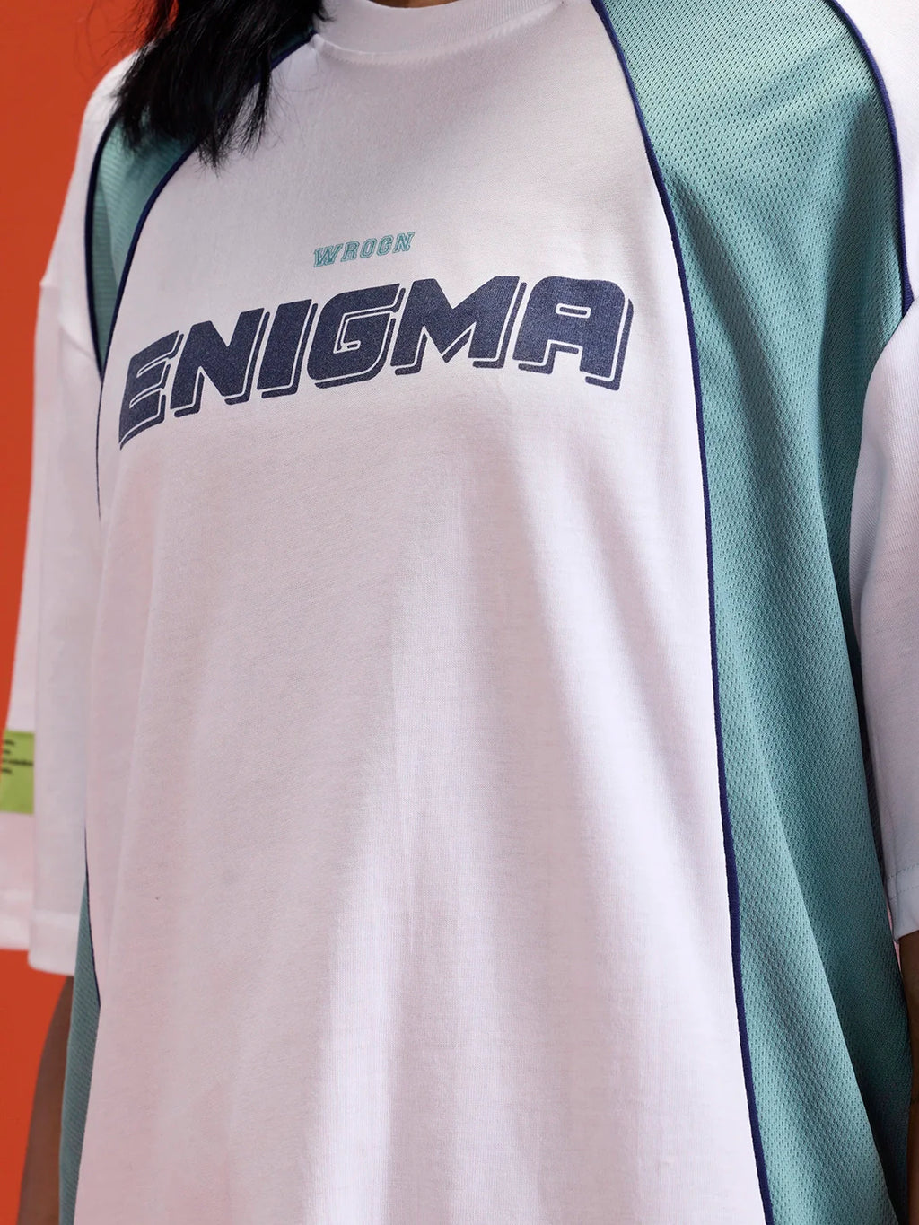 Casual Men Sporty Look Oversized Fit Tee With Print | White