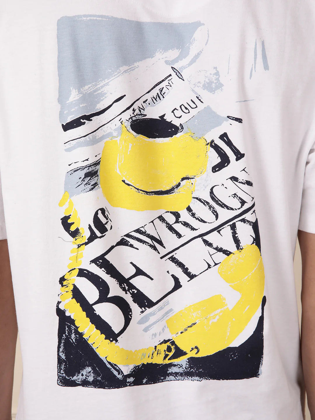 Be Lazy White Oversized T-Shirt