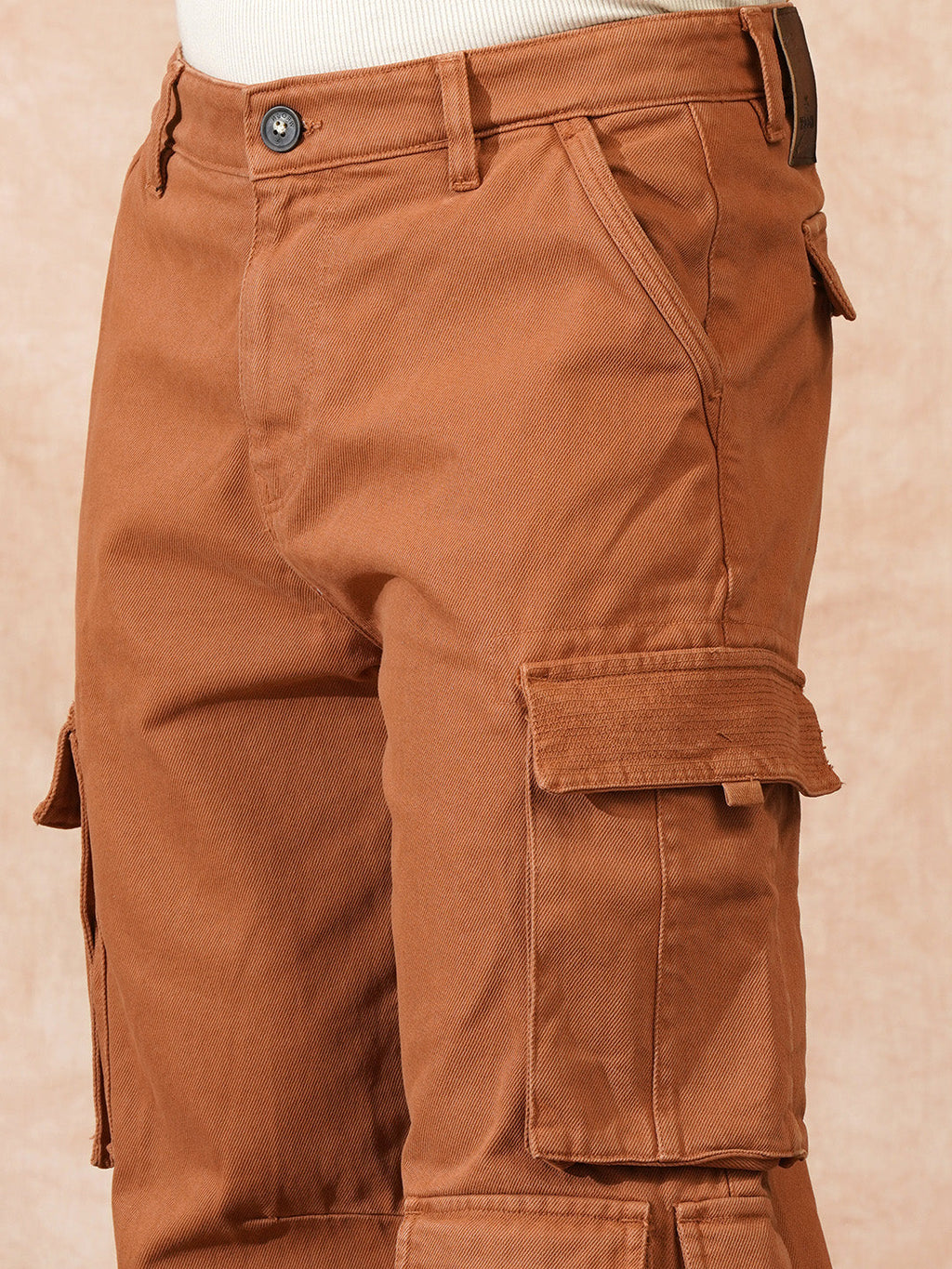 Stacked Loose Fit Cargo Trouser | Brown