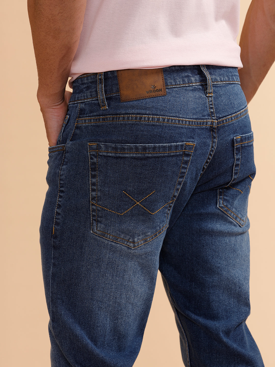 Casual Heavy Fade Slim Fit Jeans | Blue