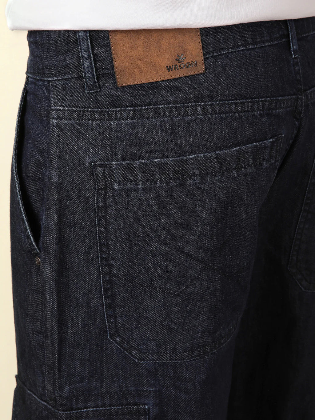 Loose Fit Blue Cargo Jeans