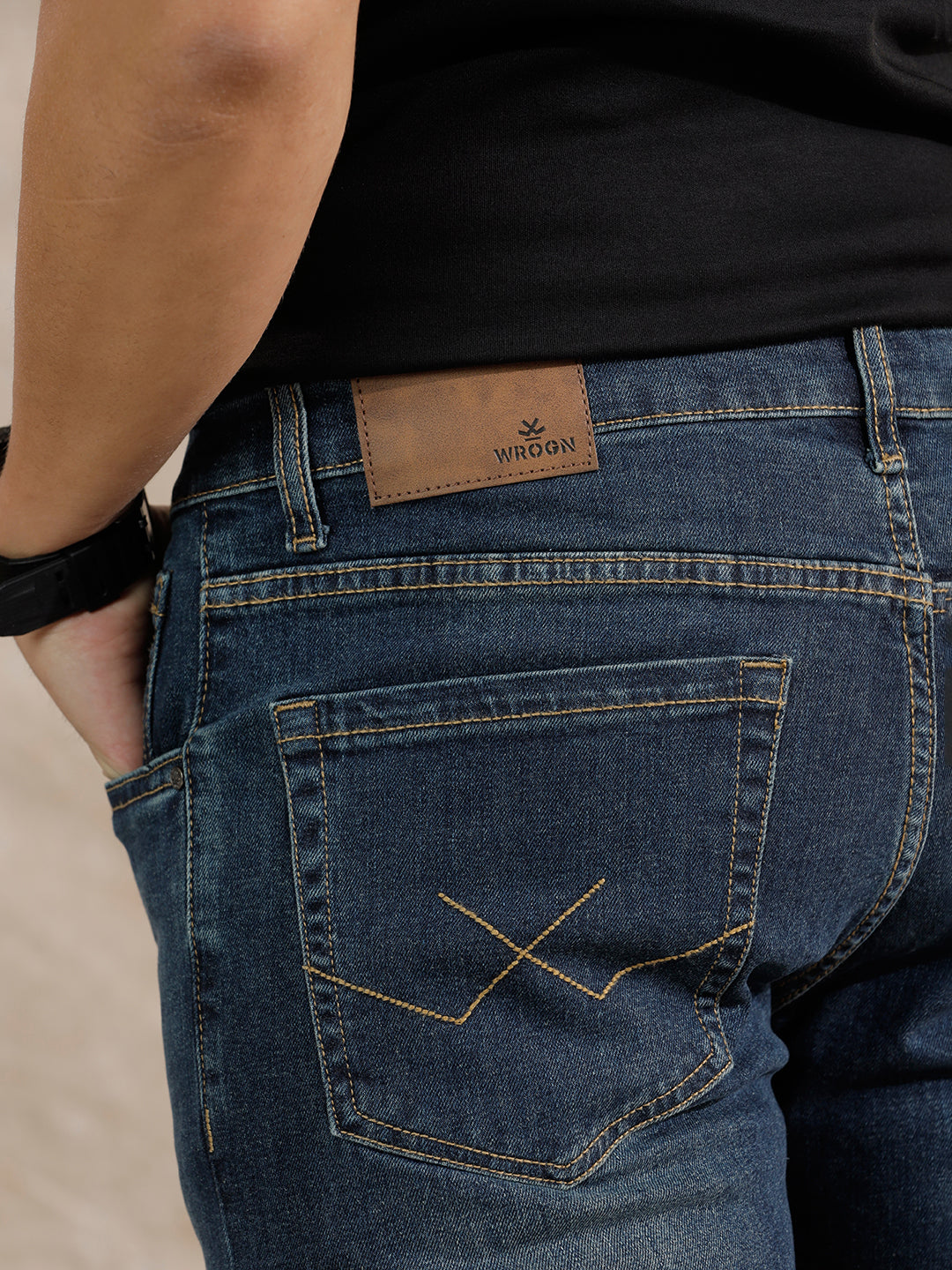 Casual Heavy Fade Slim Fit Jeans | Blue