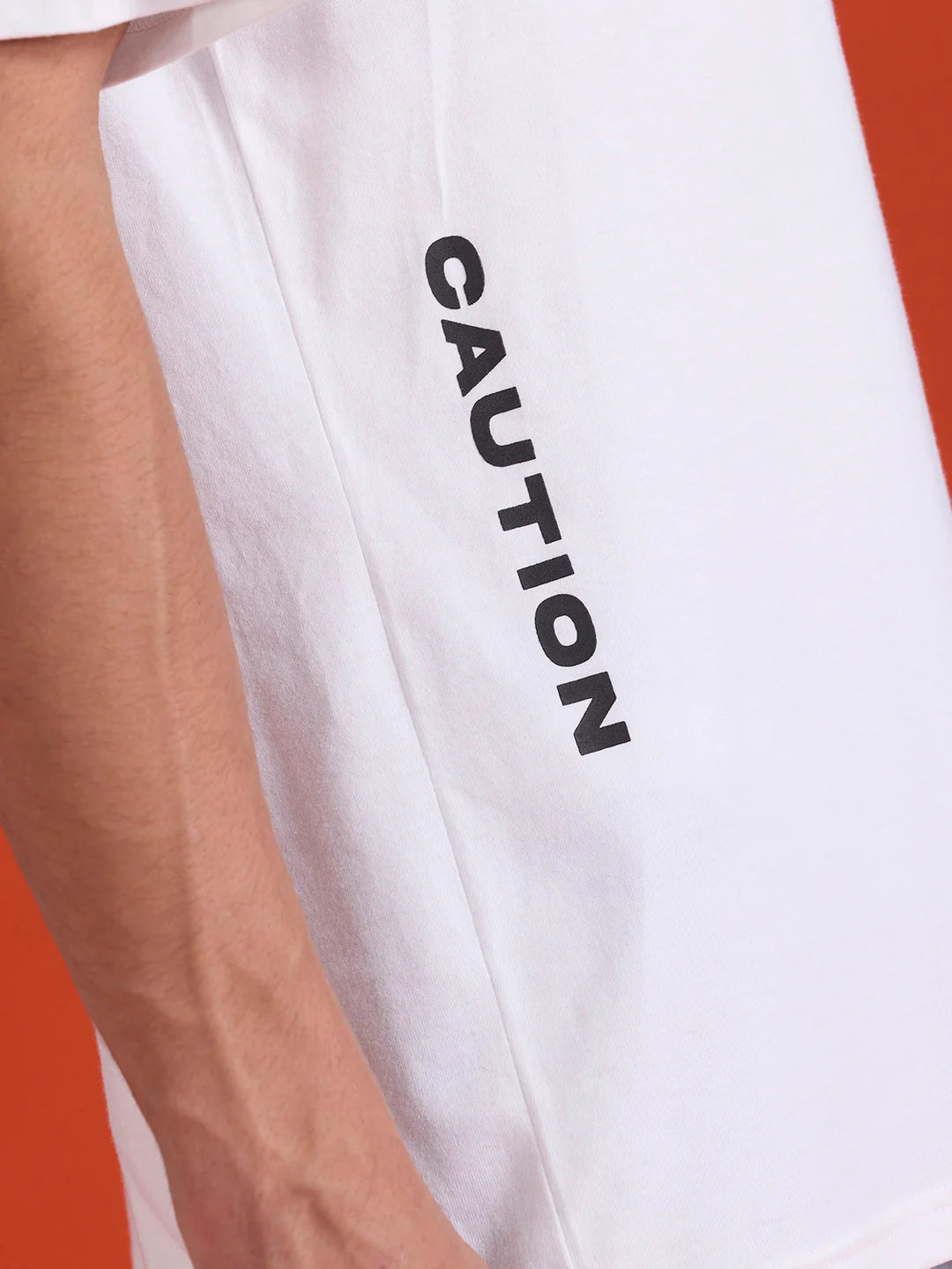 Men’s Oversized Graphic Printed Tee | White