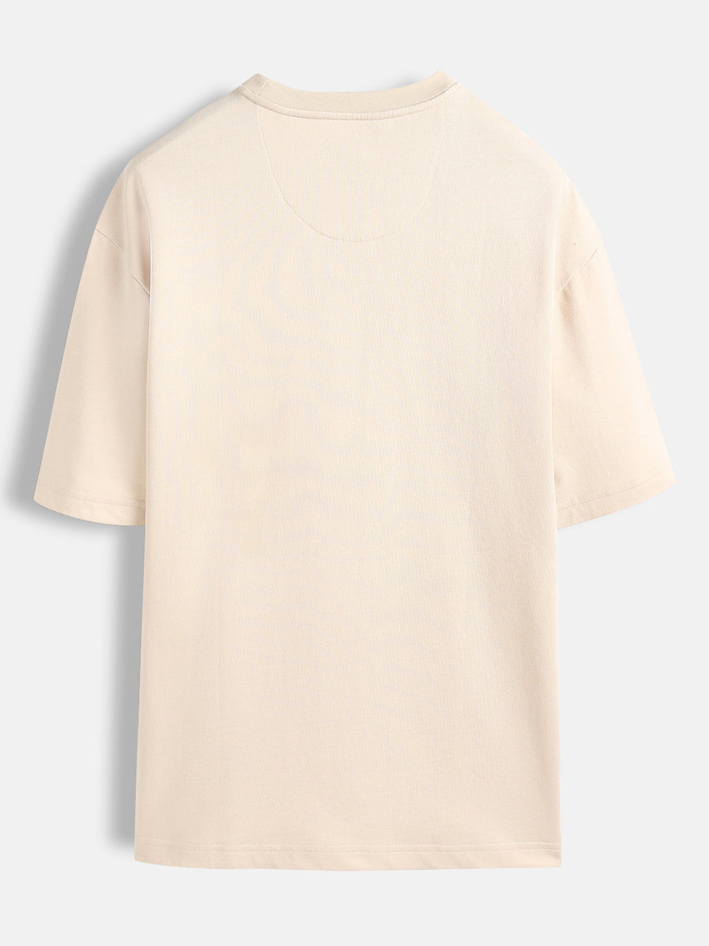 Oversized T-shirt with Samurai Graphic Print | Beige
