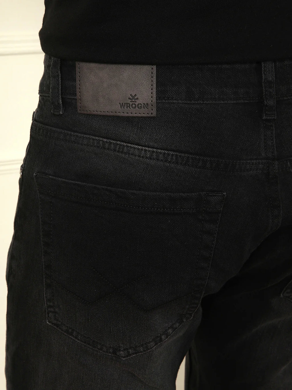 Casual Heavy Fade Slim Fit Jeans | Black