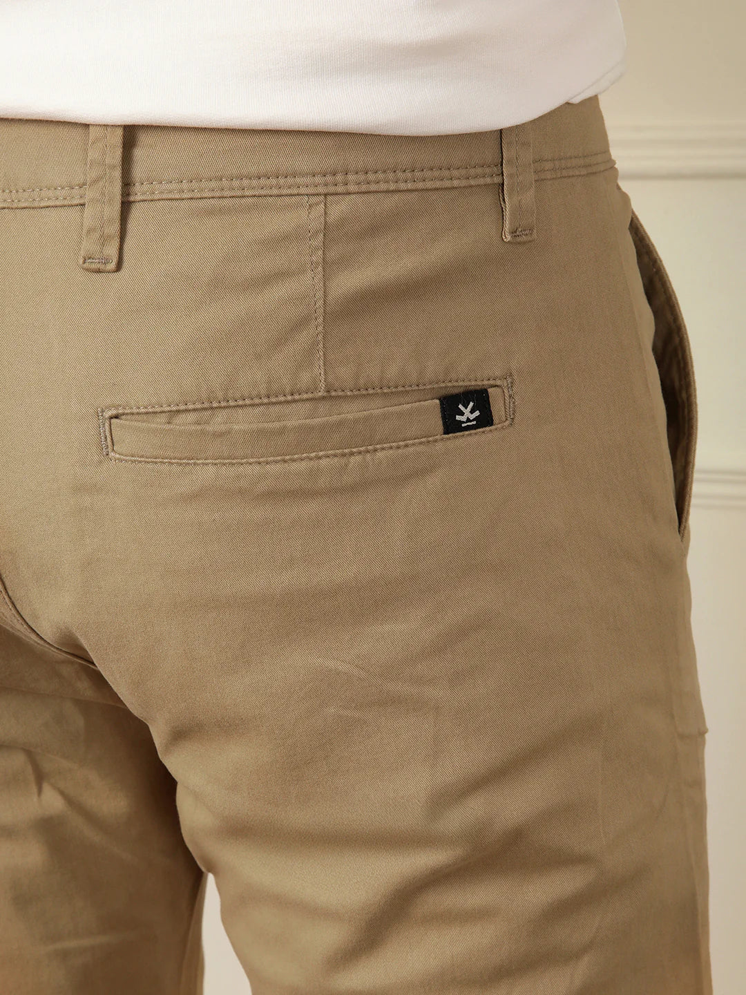 Soft Cotton Blend Chino Trouser | Khaki