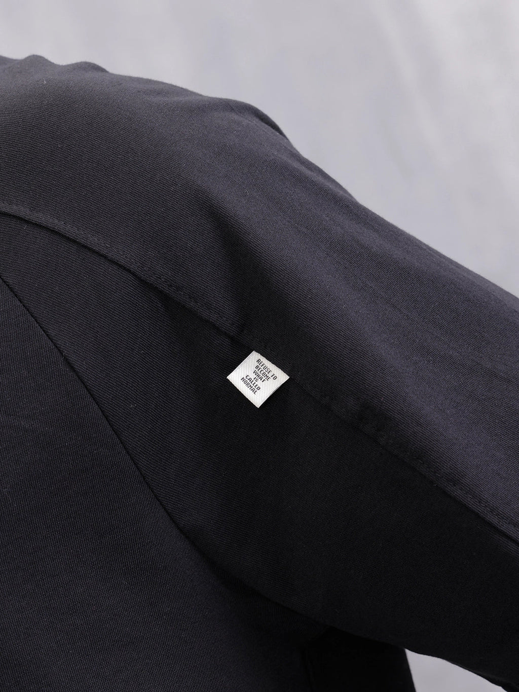 Tonal Cut&Sew Oversized Fit T-shirt With Patch Pocket And Elasticated Bottom Hem | Black