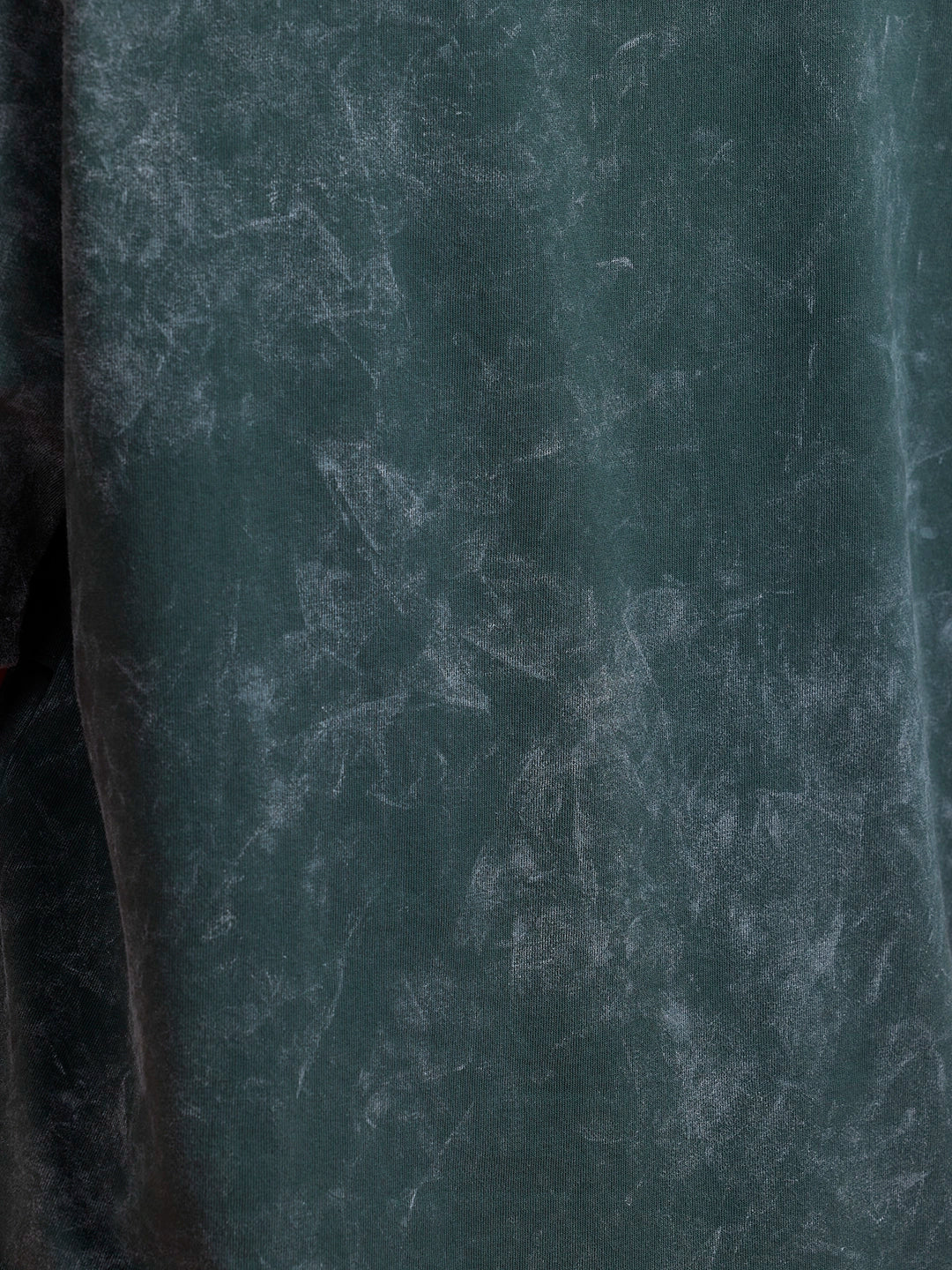 Washed Cut& Sew Graphic Printed Oversized Fit T-Shirt | Dark Green