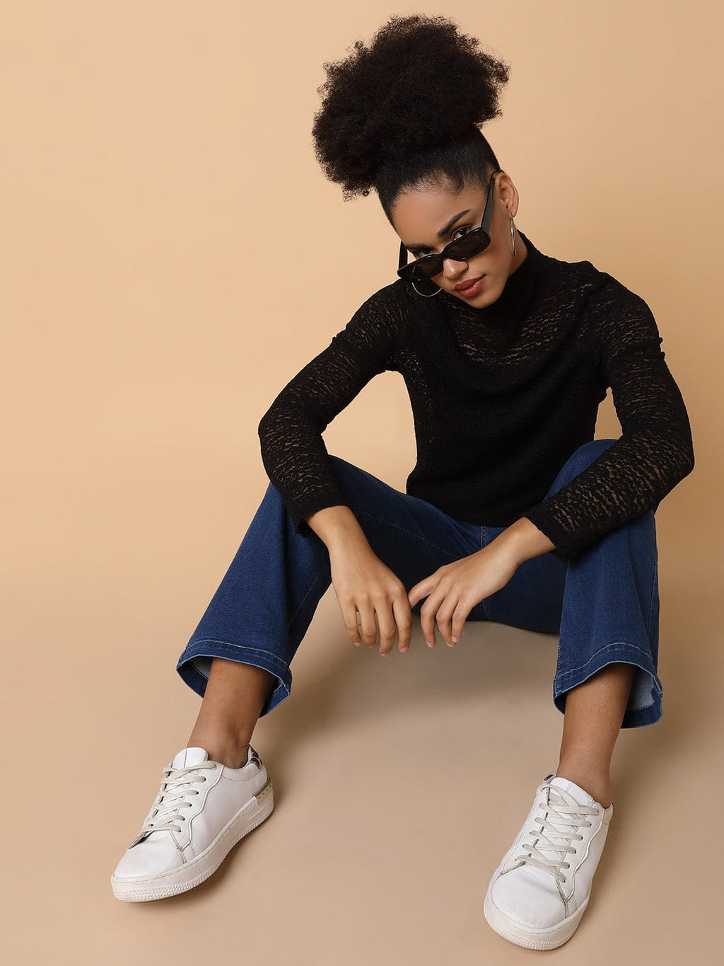 Women's Black Lace Top