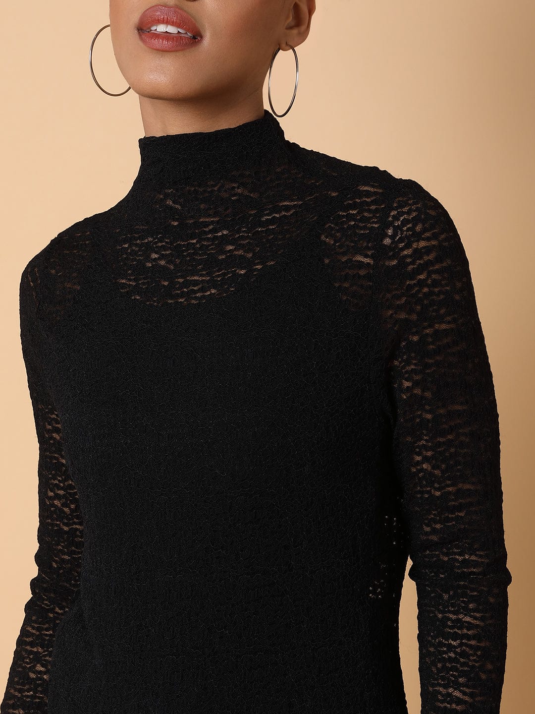 Women's Black Lace Top