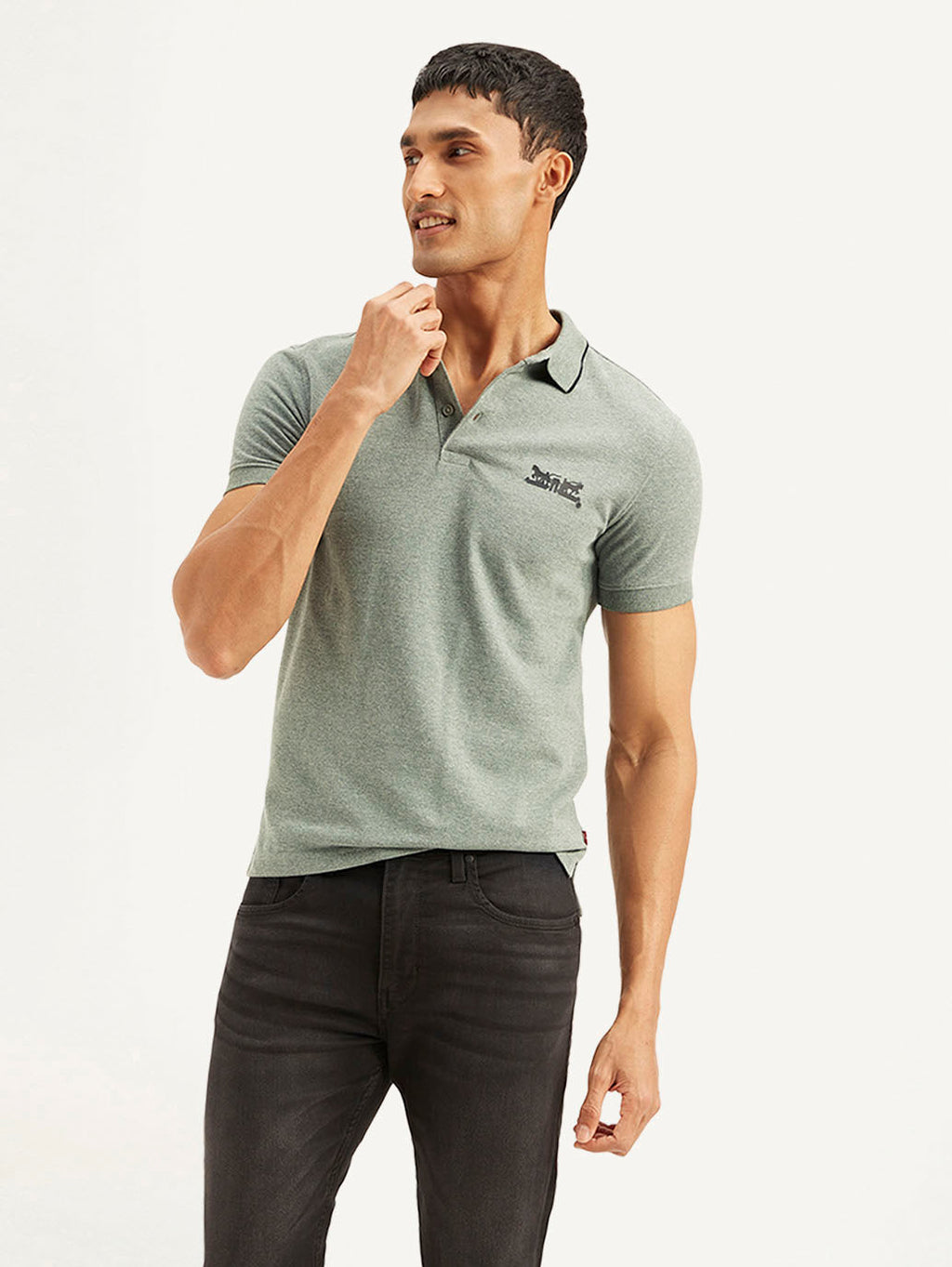 Men's Solid Slim Fit Polo T-shirt