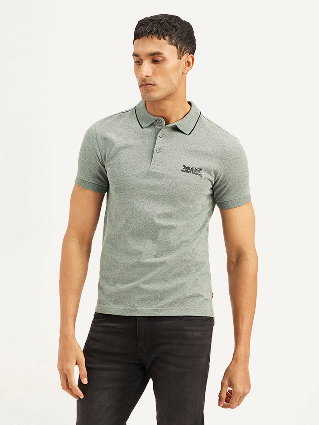 Men's Solid Slim Fit Polo T-shirt