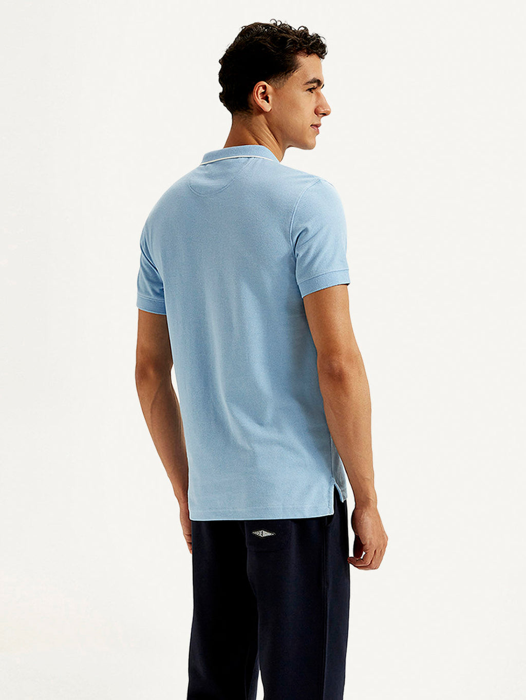 Men's Solid Slim Fit Polo T-shirt