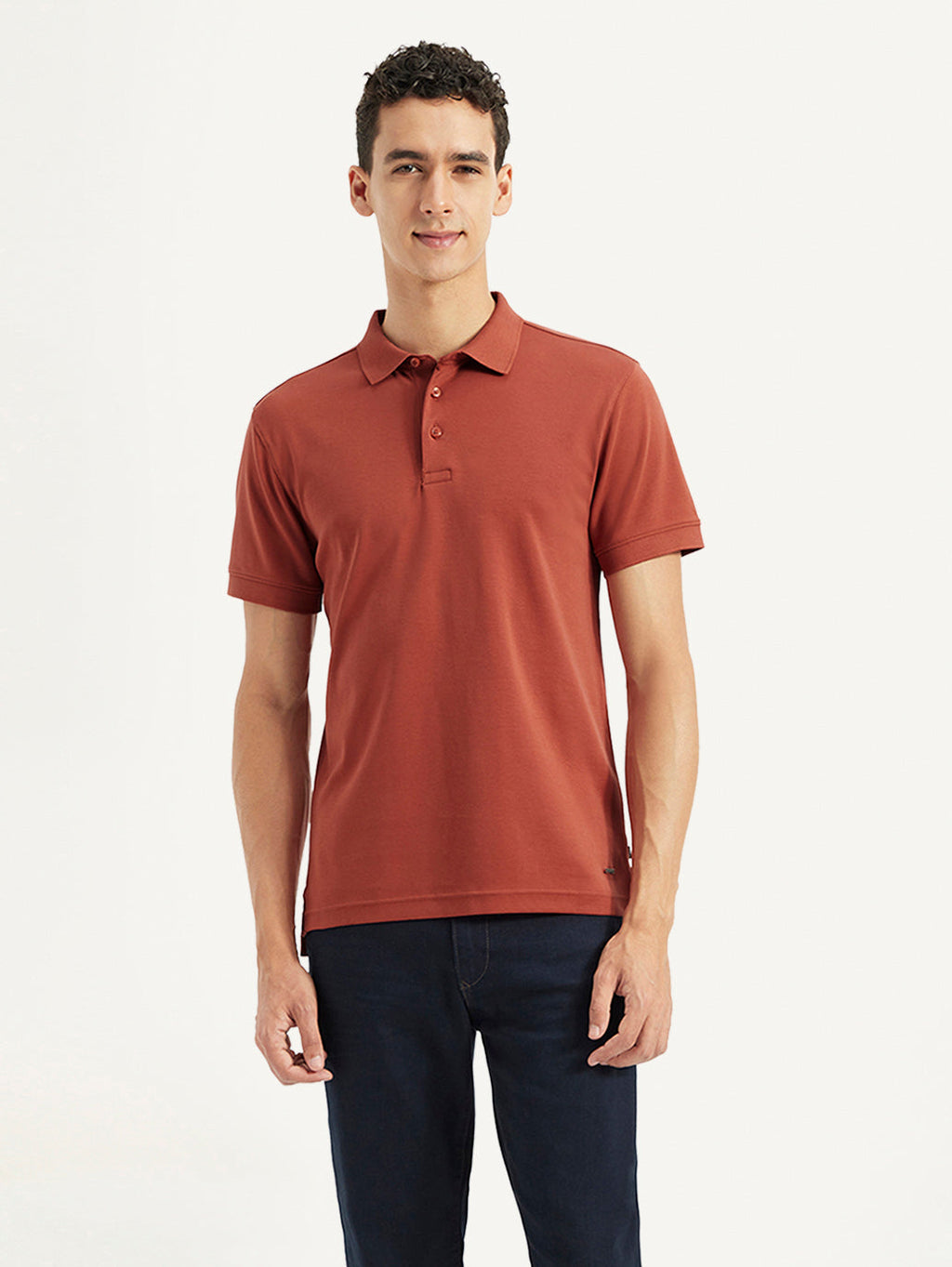 Men's Solid Slim Fit Polo T-shirt