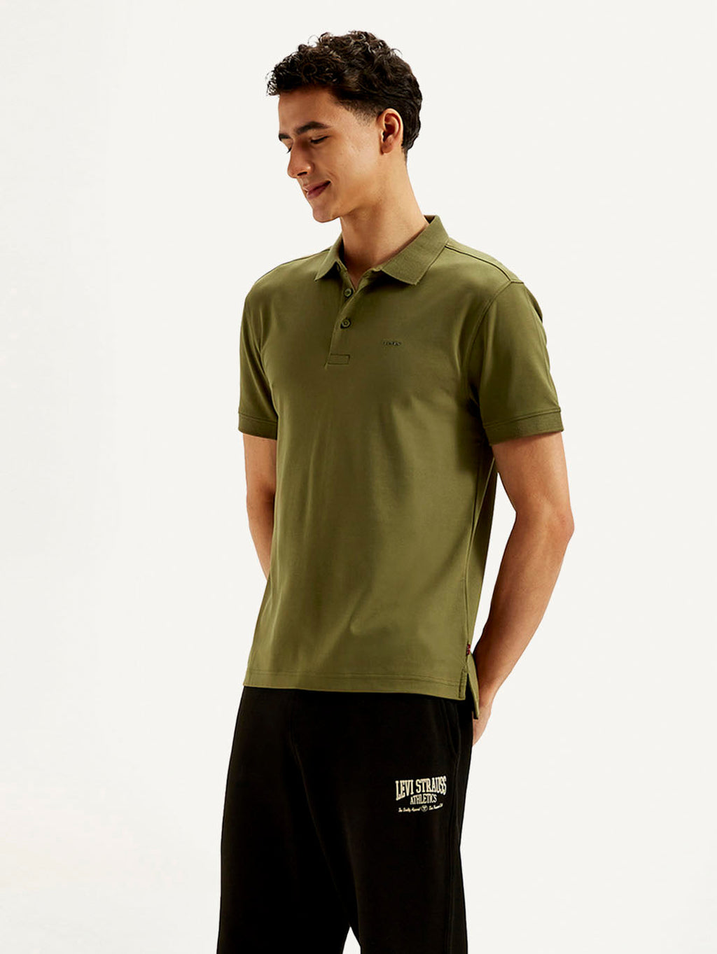 Men's Solid Slim Fit Polo T-shirt