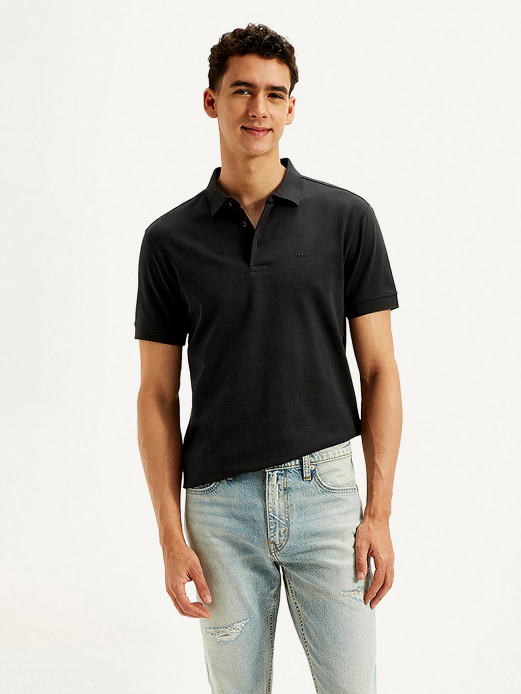 Men's Solid Slim Fit Polo T-shirt