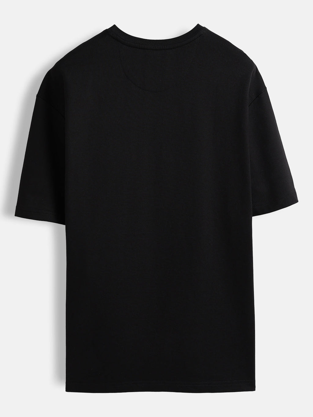 Men’s bold chest print oversized T-shirt | Black