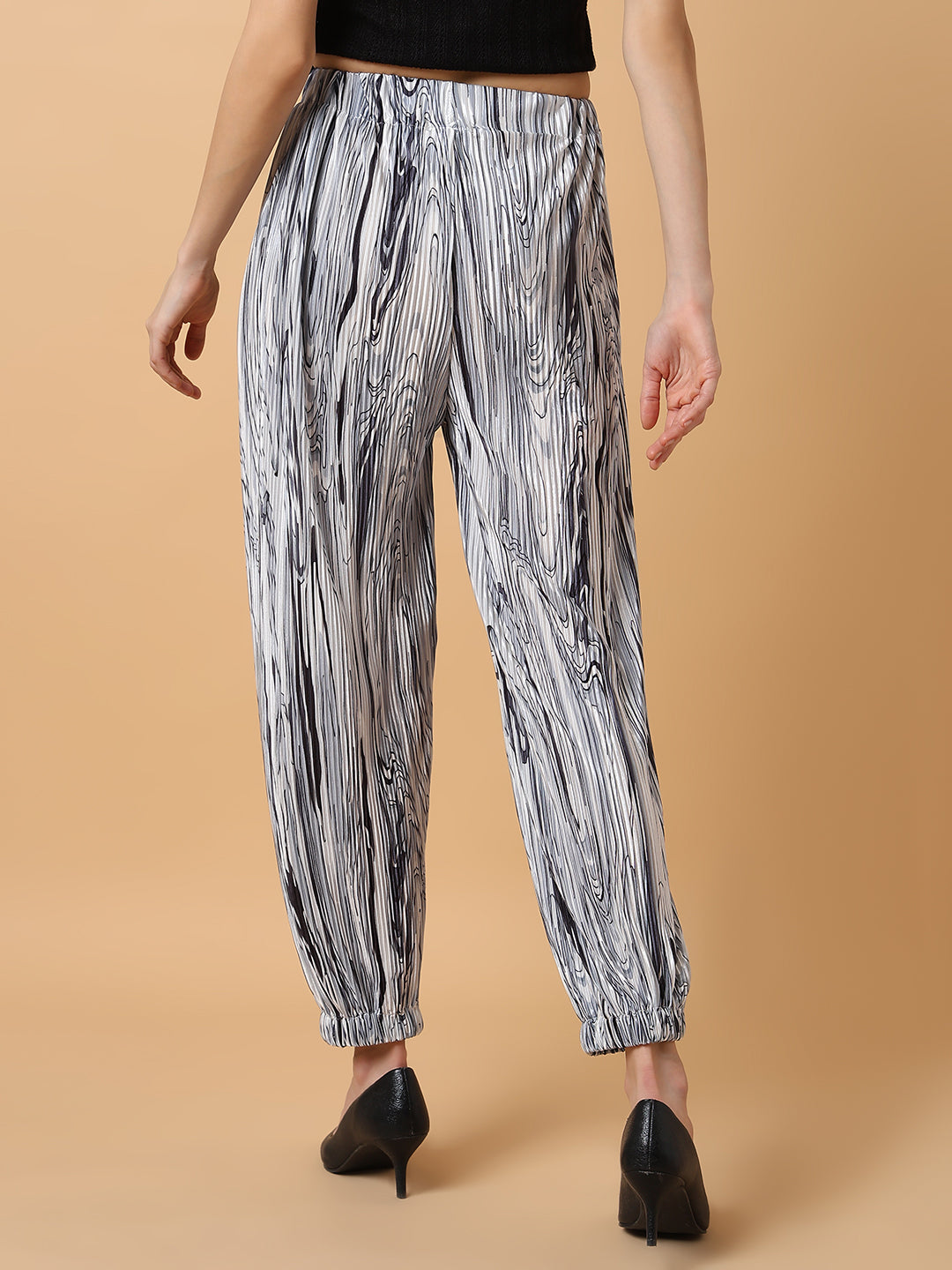 Women's Grey Comfort Slim Fit Trousers