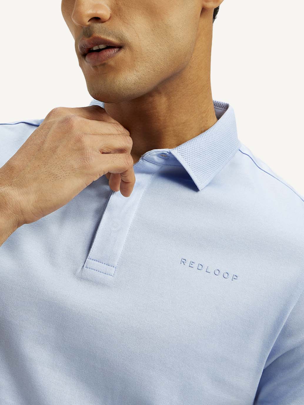 Men's Redloop Solid Ultra Soft Polo T-shirt