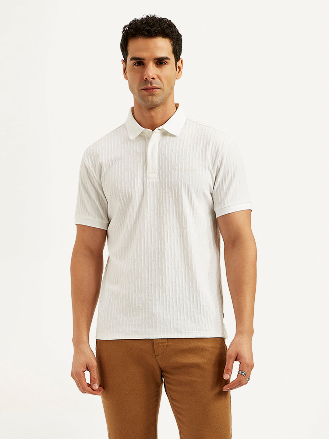Men's Redloop Textured Slim Fit Polo T-Shirt