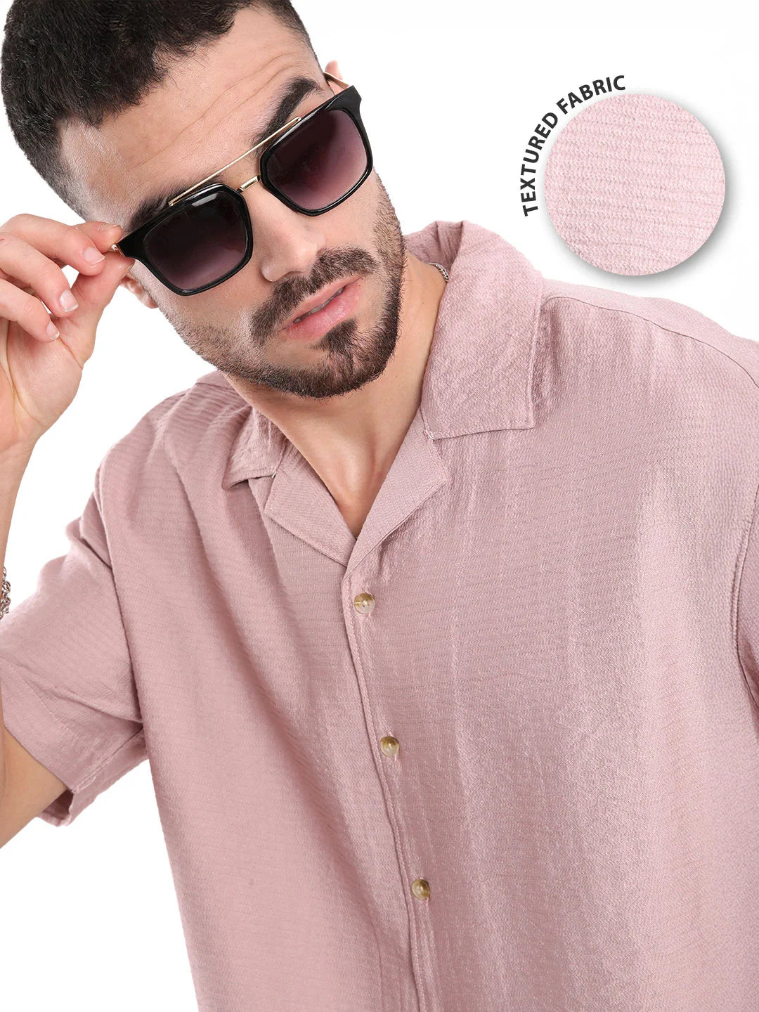 Dusty Pink Resort Collar Shirt