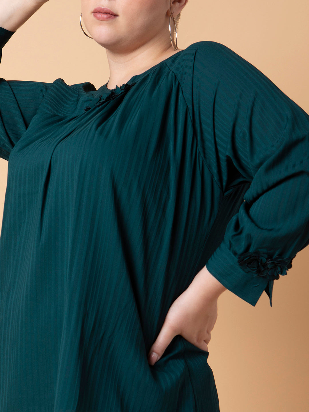 Women's Green Georgette Top