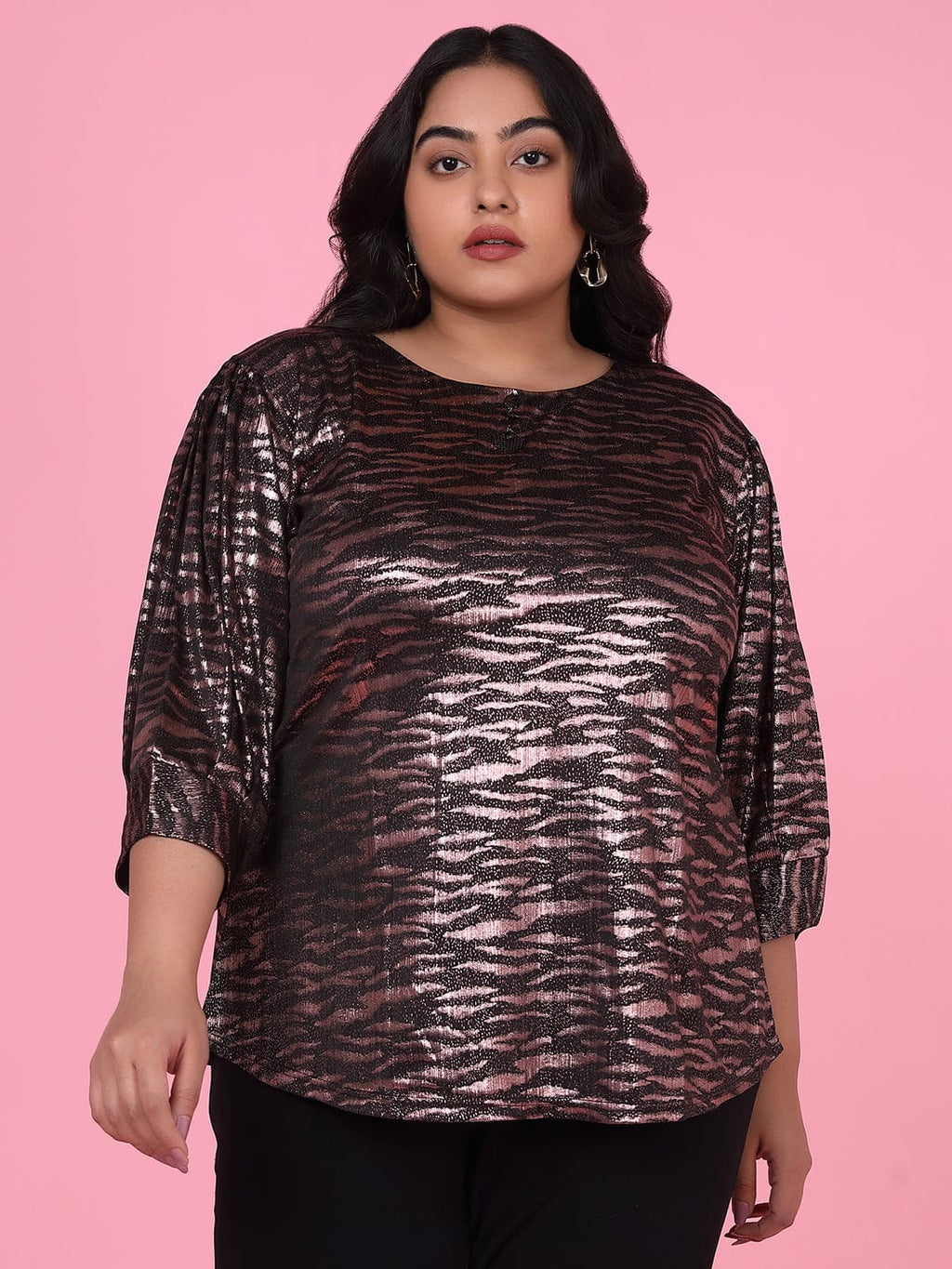 Women's Black Kimono Sleeve Top