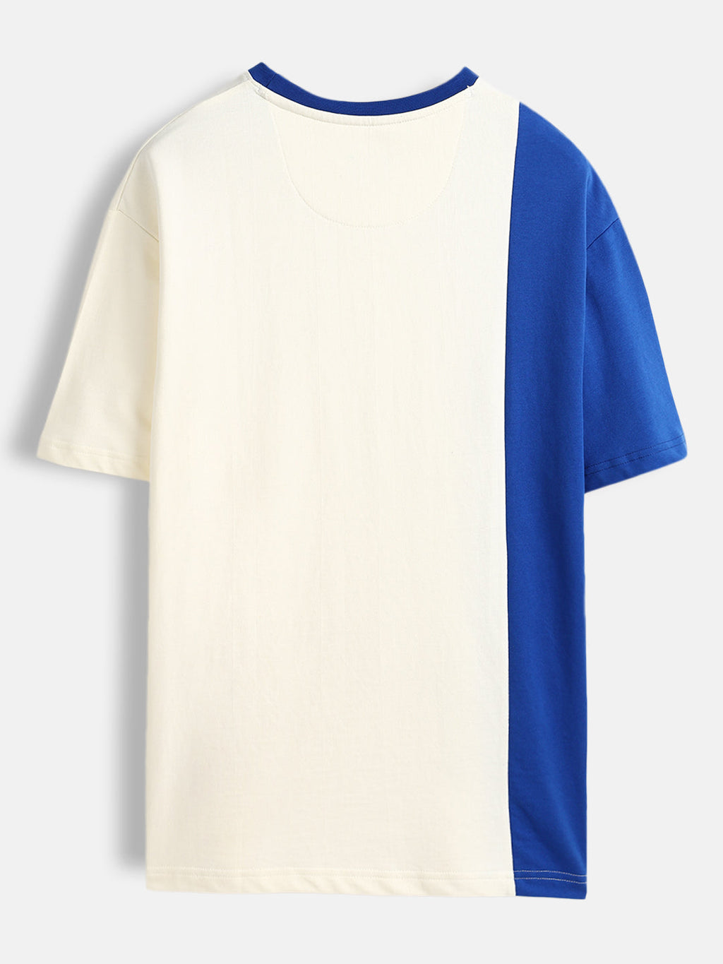 Japanese chest print color-block T-shirt | Off white