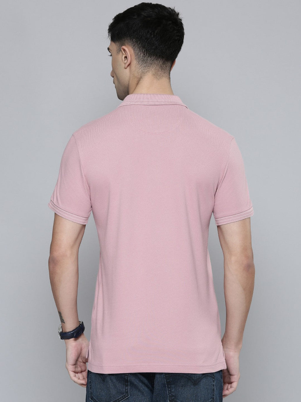 Men's Solid Slim Fit Polo T-shirt