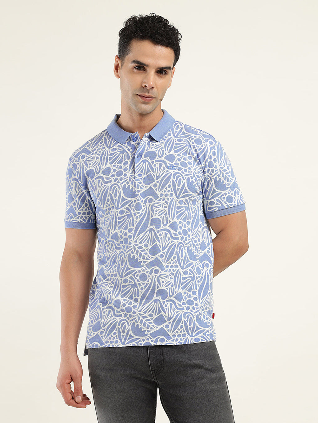 Men's Printed Polo T-shirt