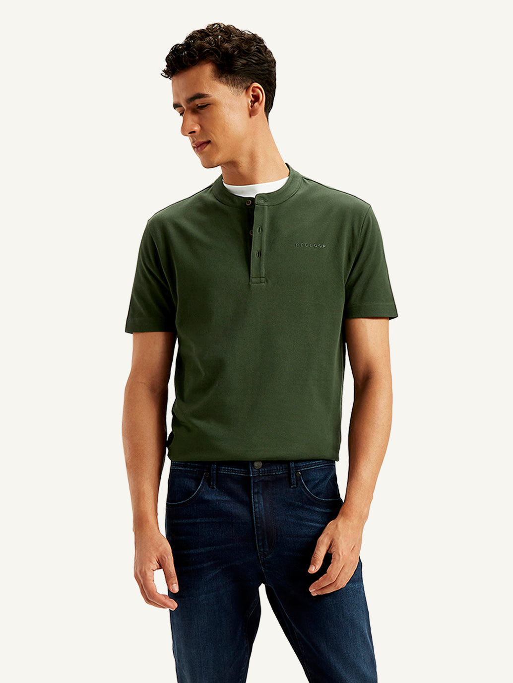 Men's Redloop Solid Slim Fit T-shirt