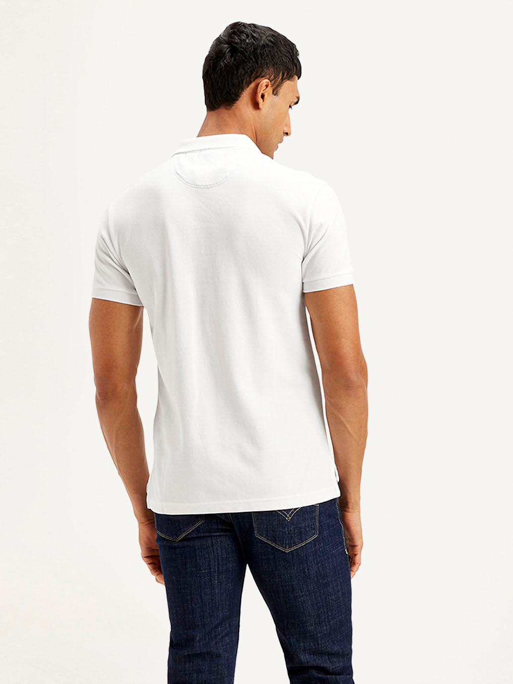 Men's Solid Slim Fit Polo T-shirt