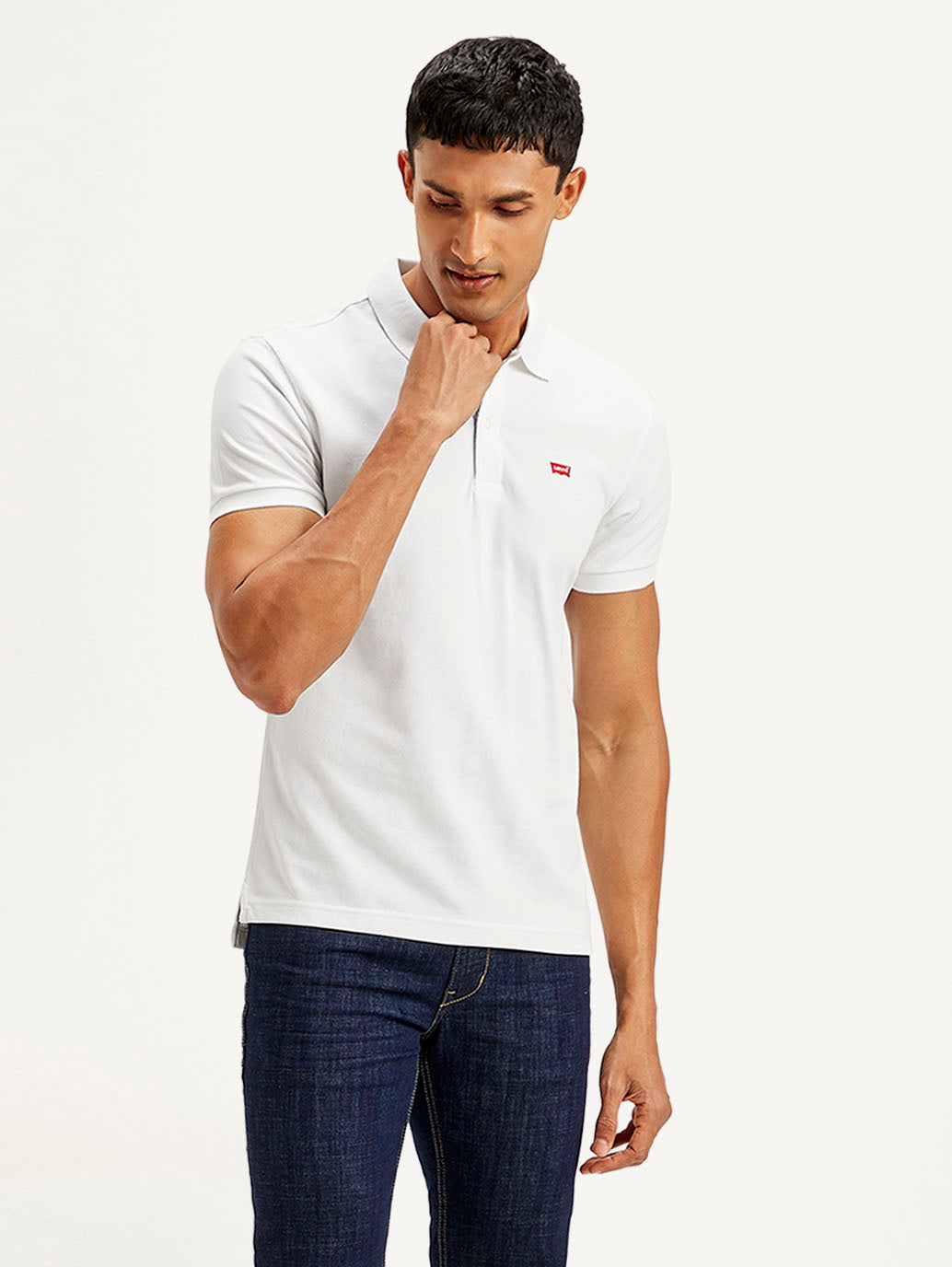 Men's Solid Slim Fit Polo T-shirt