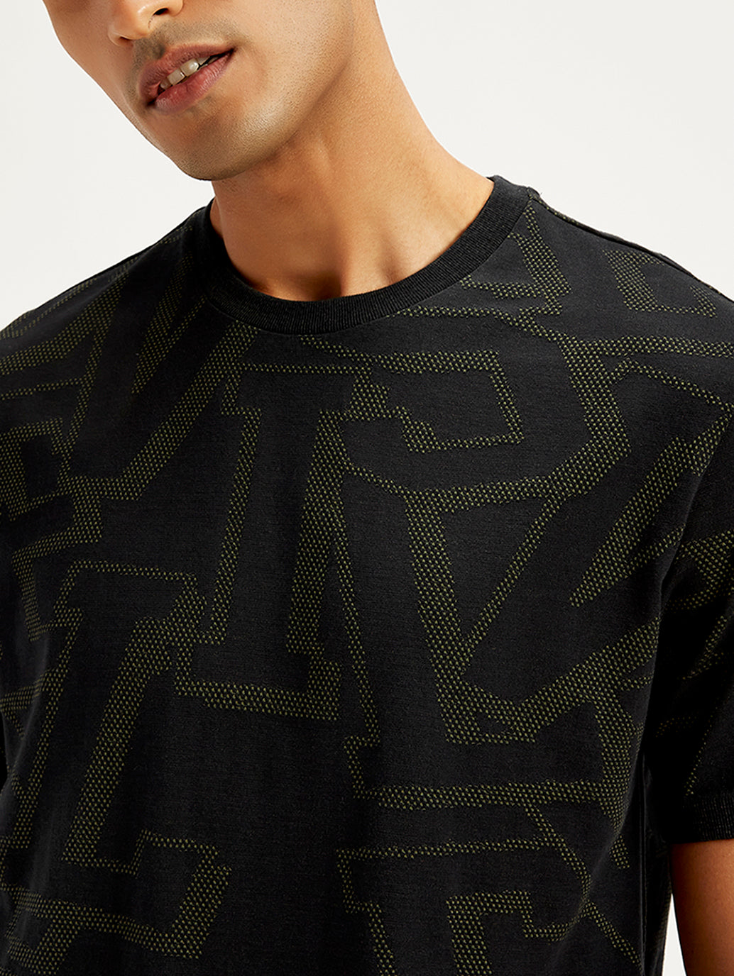 Men's Typographic Print Regular Fit T-Shirt